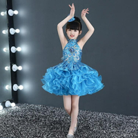 【樂天精選】六一兒童演出服蓬蓬裙小學生女童幼兒舞蹈公主裙亮片跳舞表演服裝