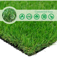 Realistic Artificial Grass Turf-5FTX10FT(50 Square FT),Indoor Outdoor Garden Lawn Landscape Synthetic Grass Mat-Thick Fake Grass