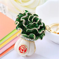 National Tide Ornament Jade Cabbage Lucky Lucky Bag Car Decoration Gift Car Pendant Keychain Charms