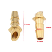 2x 3.5-6mm Water Cooling Nozzle Fuel Inlet Nipples Drain Faucet Brass Pick Up Pipe Fitting Connector for RC Model Jet Boat Parts