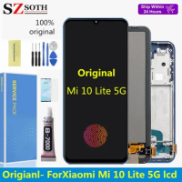 Original Xiaomi Mi 10 Lite 5G M2002J9G M2002J9S LCD Display Replacement, For Mi10lite LCD Touch Screen Digitizer Assembly