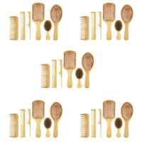 30PC Wood Comb Healthy Paddle Cushion Hair Loss Massage Brush Hairbrush Comb Scalp Hair Care Healthy Bamboo Comb