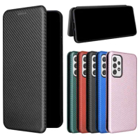 For Samsung Galaxy A73 5G Case Luxury Carbon Fiber Skin Magnetic Adsorption Case For Samsung A73 A 73 SamsungA73 Phone Bags