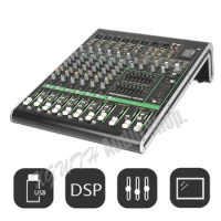 8 Channel Digital Mixer 16 DSP Digital Effect Mixing Console + 48V Phantom Power for Karaoke Audio DJ Mixer