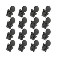 20Pcs 3 Pin Female Socket Plug Straight Pin Wireless Microphone Chassis Panel Mount Socket Connector With Cover Convert