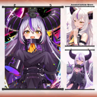 Game Hololive YouTube La+ Darknesss Cosplay Cartoon HD Wall Scroll Roll Painting Poster Hanging Picture Poster Decor Art Gift