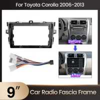 MEKEDE 9 Inch Car Radio Fascias For Toyota Corolla 2006-2013 Installation 2 Din Panel DVD Android Player Dashboard Frame Trim
