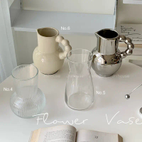สินค้าดี  [พร้อมส่ง] Jnihouse : Glass Vase แจกันดอกไม้ แจกันแก้วใส