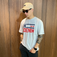 美國百分百【全新真品】Tommy Jeans TH 男 短袖 T-Shirt 短T 經典 灰色 S號 I884