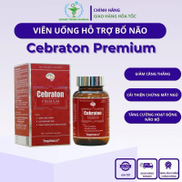 (Chính Hãng) Cebraton Traphaco Bổ Não Cao Cấp Giảm Căng Thẳng Đau Đầu Cải Thiện Mất Ngủ Lọ 30v