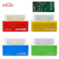 NitroOBD2 Full Chip Tuning BoxGreen EcoOBD2 Economy Chip Tuning Box OBD Car Fuel Saver Eco OBD2 for Benzine Cars Fuel Saving 15%