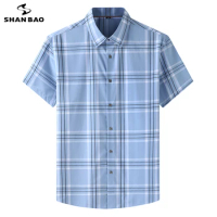 5XL 6XL 7XL 8XL high-quality cotton and linen vertical stripes short-sleeved shirt 2021 summer brand casual men's loose shirt