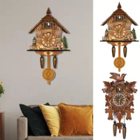 German Black Forest Cuckoo Clock Retro Nordic Style Wooden Cuckoo Wall Clock Vintage Nordic Style Wa