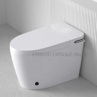 Smart Toilet Bidet Built In Water Tank One Piece Intelligent Toilet for Bathrooms Auto Open Heated Seat Night light Elongated