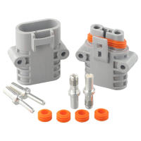 Cặp đầu nối cáp điện cho xe nâng màu xám AWG 6, 50A, 600V (6 cái)