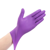 20/50PCS Purple Nitrile Disposable Gloves Powder-Free Multi-Purpose Kitchen Cleaning Gloves Beauty Tattoo spa Hair Salon Gloves