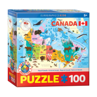 【Eurographics puzzles】兒童拼圖 加拿大地圖插畫版 100片