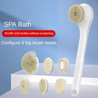 Electric Bath Brushes Bath and Body Works Silicone Body Scrubber Waterproof IPX7 Scrubber Brushes Back Long Handle Back Brushes