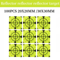 100pcs Reflector Sheet Reflective Tape Target Total Station Reflector Target Reflective Sticker Reflecto Target 20/30mm
