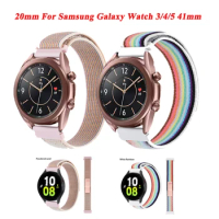 20mm for Samsung Galaxy Watch 4 40mm /Classic 42 Active 2/ Gear S2 Nylon Smart Watchbands Strap Wristband Smartwatch Accessories
