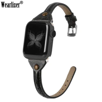 Bling Strap for Apple Watch Band 38mm 42mm Womens Leather Strap with Glitter Rivet Wristband for iWatch Series 5/4/3/2/1 Edition