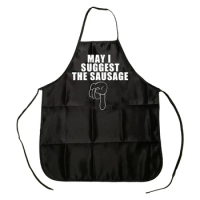 May I Suggest The Sausage Apron For Women Man BBQ Cleaning Cooking Kitchen Baking Restaurant Chef Funny Gift