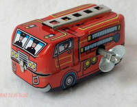 玩具 80后懷舊經典 鐵皮玩具 發條救火消防車 童年回憶復古傳統小時候-快速出貨