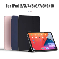 Cover For Apple iPad 2 3 4 5 6 7 8 9 10.2 10 th Generation 10.9'' 9.7 mini 4 5 Tablet Case PU Leather Smart Sleep Tri-fold Cover