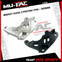 BREKET KALIPER 2 PISTON AXIAL MIO SPORTY 5 TL UK 220mm 260mm FULL CNC MUFAC