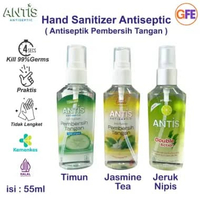 ANTIS Hand Sanitizer Spray Pembersih Tangan Antiseptik Double Action Jasmine Tea Timun Jeruk Nipis J