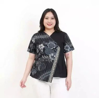 ATASAN BATIK BLOUSE BATIK PREMIUM WANITA JUMBO BIG SIZE MODERN 309 G PRG LD 120 CM XXL XXXL BAJU BAT
