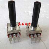B20K B50K imported from Taiwan ALPHA square with bracket power amplifier audio volume potentiometer handle length 22MM switch