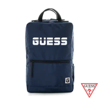 【GUESS】個性LOGO字母後背包-藍(PO723698NAV)