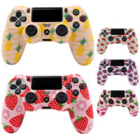 Fruit Soft Silicone Protective Case For PS4/ Slim /Pro Controller Skin Gamepad Joystick Cover for PS4 Video Games Accessories