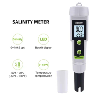 U50 Salinometer Waterproof Salinity Test Pen Digital2-in-1 Salinity&amp;Temperature Meter Portable Salinity Meter Salimeter Pen Type