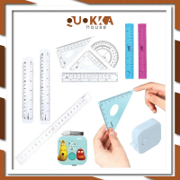 QUOKKA [1Pcs] Deli Branded Ruler Measuring Ruler Scale Draw Line CM / Inches Twist Ruler Measure Rul