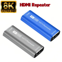 8K HDMI Extender Amplifier 8K 4K@60Hz UHD 4K HDMI Repeater HDMI 2.1 Signal Booster Adapter Up to 25M Female to Female Adapter