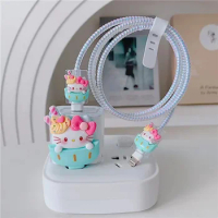 Hello Kitty Sanrio USB Cable Cover Charger Cover for iPhone 14 13 12 Pro Max 18/20W Charger Wrap Cord