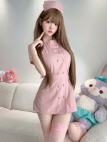 Cosplay Seragam Perawat Dress Costume Pink Lingerie Seksi Nurse Cosplay Seksi Cosplay Perawat Dress
