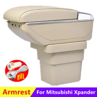 For Mitsubishi Xpander Armrest Box For Mitsubishi Xpander center console Storage box Retrofit parts Interior with USB Interface
