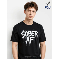 Kaos Pria Wanita Sober AF, Kaos Pemulihan Kecanduan Alkohol, Hadiah Unisex Rehabilitasi Katun Distro