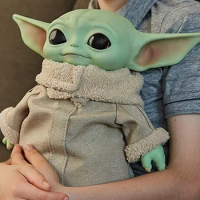 28cm Disney Star Wars Baby Yoda Child Anime Stuffed Action Figure Toys Cute Yoda Doll For Children Collection Christmas Gift