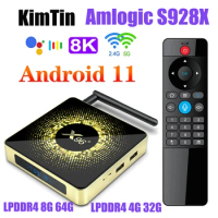 Android 11 X96 X10 Smart TV Box 8K 2.4G 5G WIFI6 8G 64GB Amlogic S928X Google Play 1000M Ehernet BT5.0 IPTV Set Top Box 4G 32G