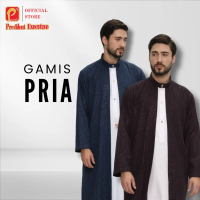Gamis Pria Dewasa Premium Jubah Slimfit Lengan Panjang Manset Emboss Rompi President Hitam Navy