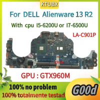 For DELL Alienware 13 R2 Laptop Motherboard.NHYX3 LA-C901P Motherboard.With CPU I5-6200U and I7-6500U.GTX960M GPU. 100% Tested