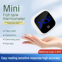 Aquarium Self-Adhesive Thermometer LCD Digital Aquarium Mini Thermometer Large Display Fish Tank Thermometer 0-60°C