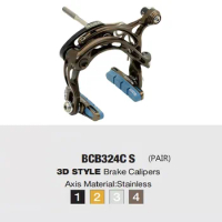 BCB324C Folding bicycle front and rear C brake clip shoes for brompton bike hollow brake clamp ridea titanium screw