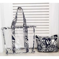 Tas Tote Bag Mika PVC Tebal 0.8 Motif Plus Pouch Motif F