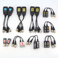 ขั้วต่อสายเคเบิลวิดีโอ RJ45 Passive, 1CH, BNC 2in1, สายไฟ, รองรับ 1080P, 5MP, 8MP, 4K, AHD / CVI / T