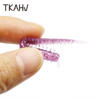 TKAHV 10 PCS 6cm Artificial Rubber Bait Earthwrom Fishy Smell Soft Fishing Lure Shiner Centipede Bass Pike Jigging Wobblers
